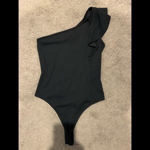 Victoria’s Secret Sport One Shoulder Ruffle Bodysuit